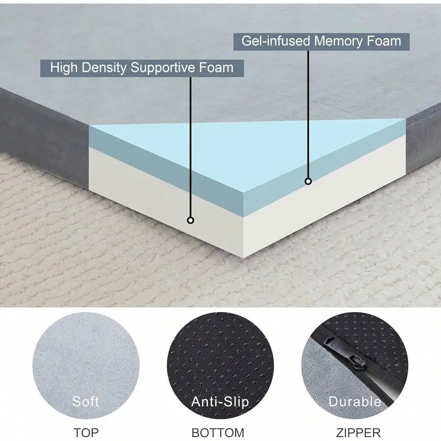 Waterproof Memory Foam Camping Sleeping Pad With Travel Bag
