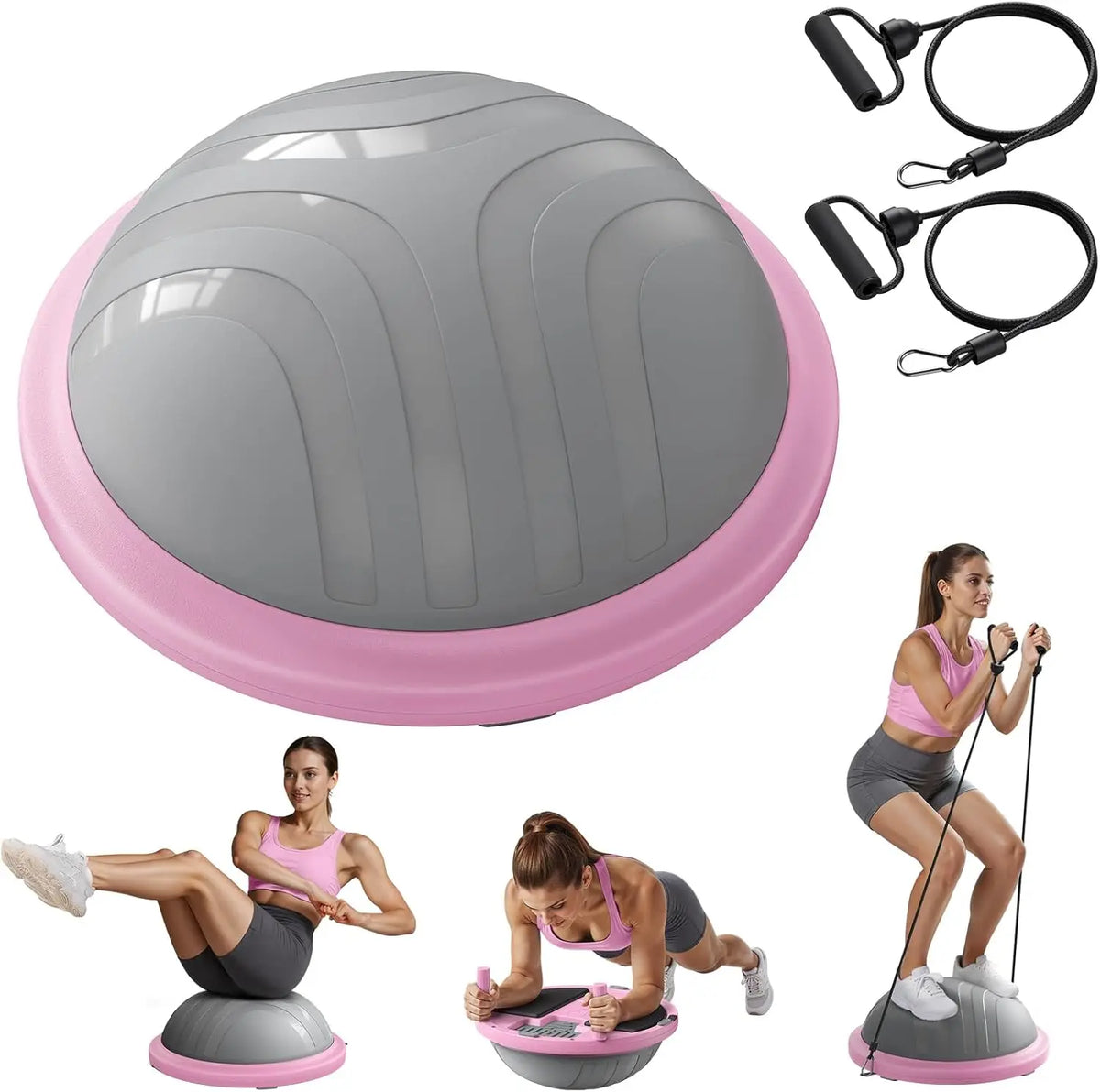 YTYIN Balance Ball Trainer With Resistance Bands And Foot Pump