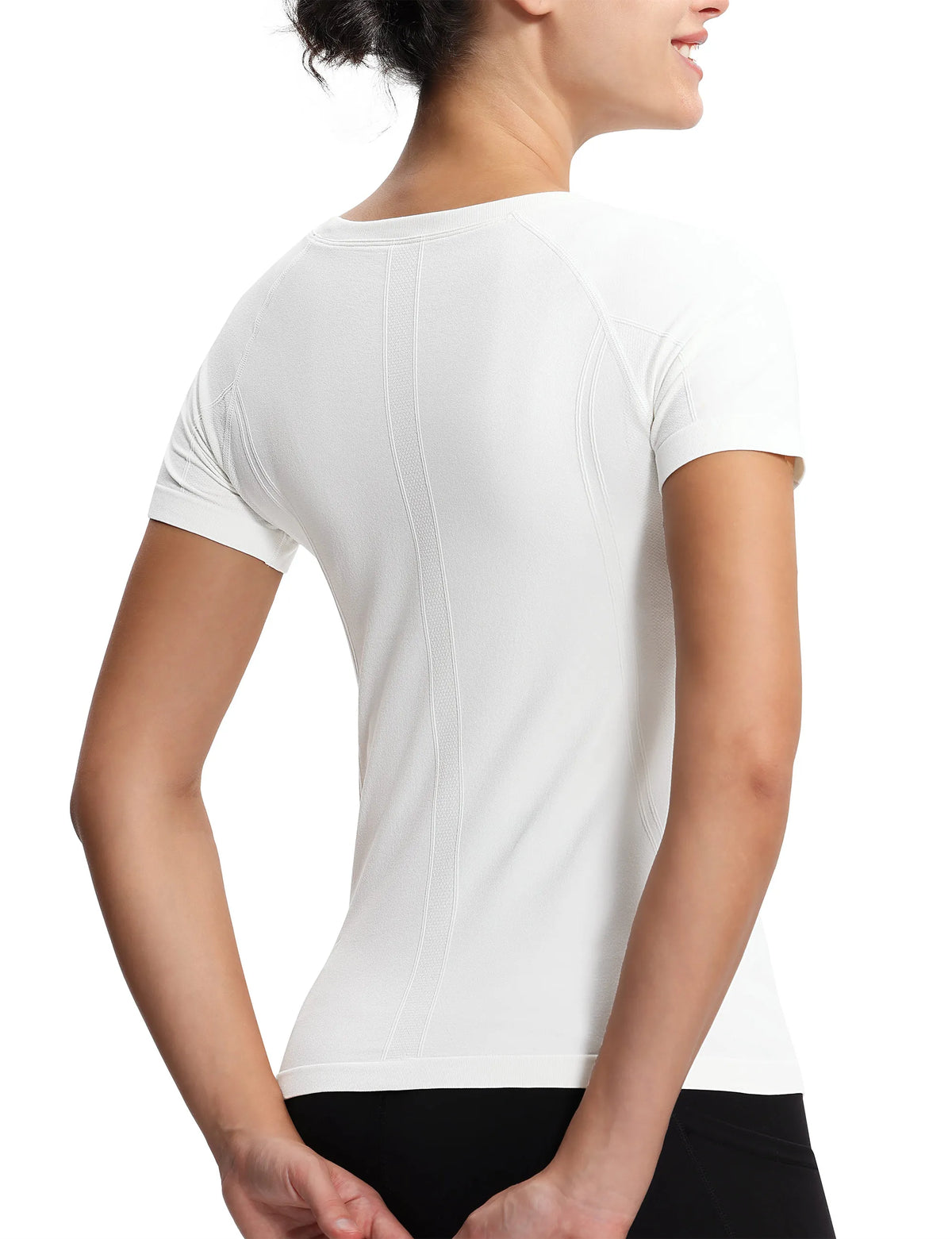 The Gym People Womens Seamless Workout Tee Shirt Short Sleeve
