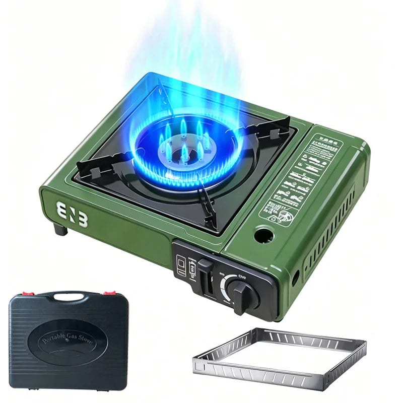 Compact Portable Butane Stove With Windproof Outdoor Camping Design