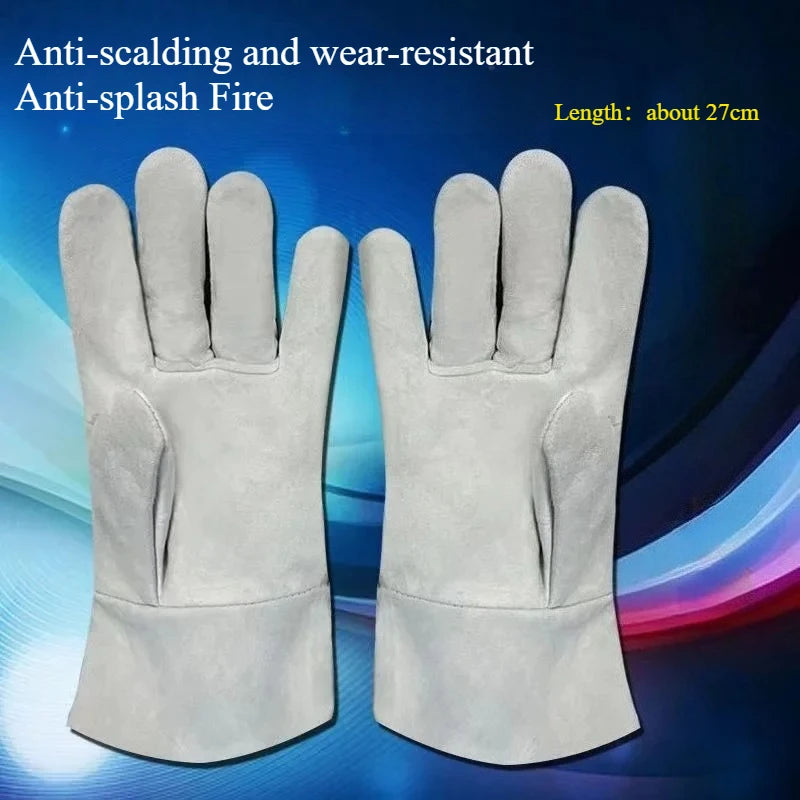Heavy Duty Sheepskin Leather Welding Gloves For Heat Resistant Safety