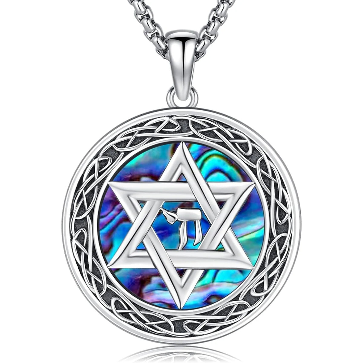 Drinsper Star Of David Pendant Necklace 925 Sterling Silver