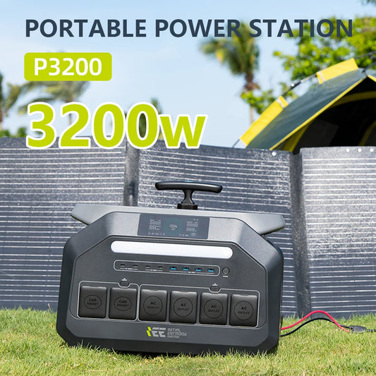 Iee P3200 3200W Portable Power Station 2048Wh LiFePo4 Solar Generator