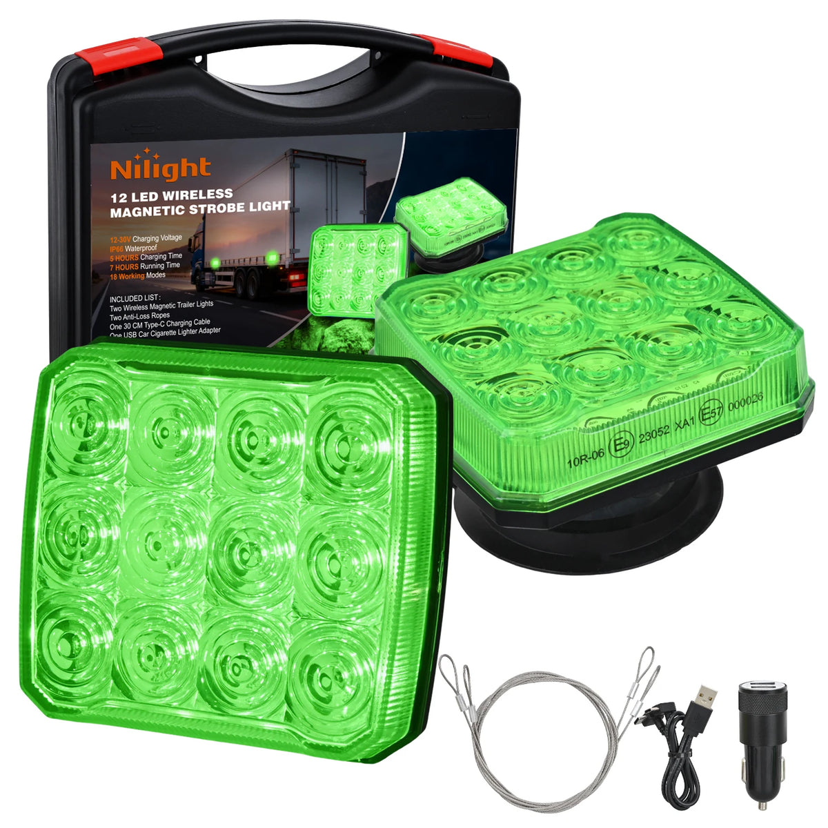 Nilight Magnetic Wireless Strobe Warning Lights For Trucks