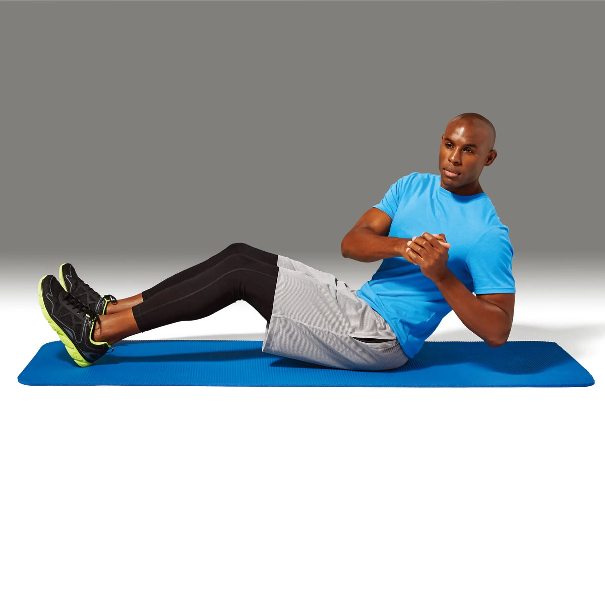 Two Tone Folding Fitness Mat With Carry Strap For Yoga Training