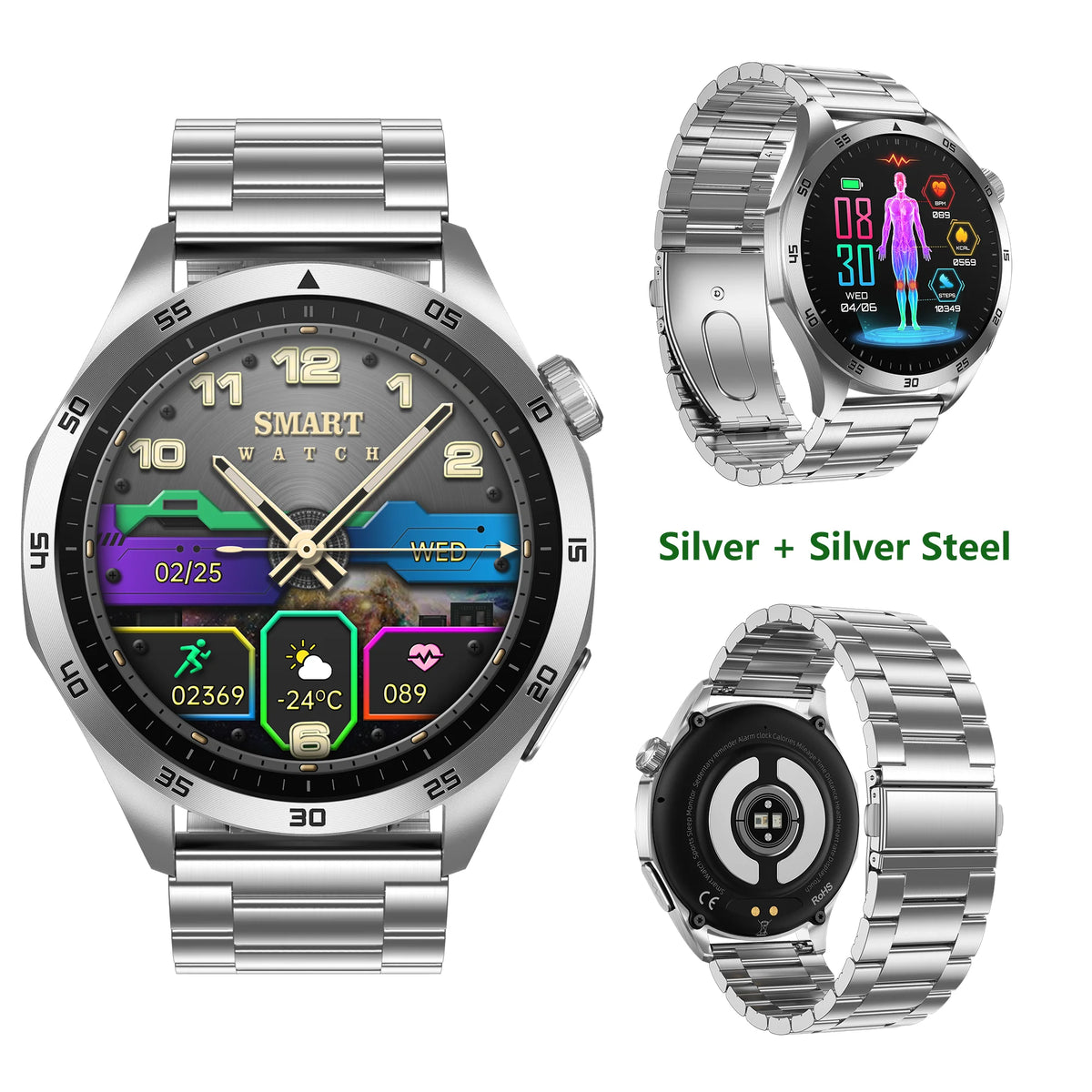 ECG Blood Pressure Smart Watch Bluetooth Calling And PPG Tracking