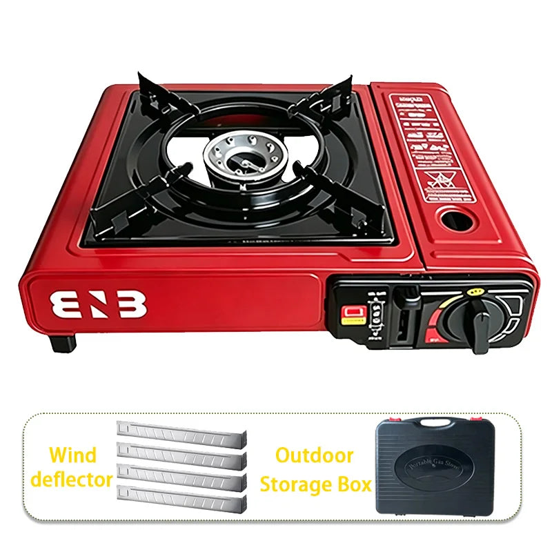 Compact Portable Butane Stove With Windproof Outdoor Camping Design