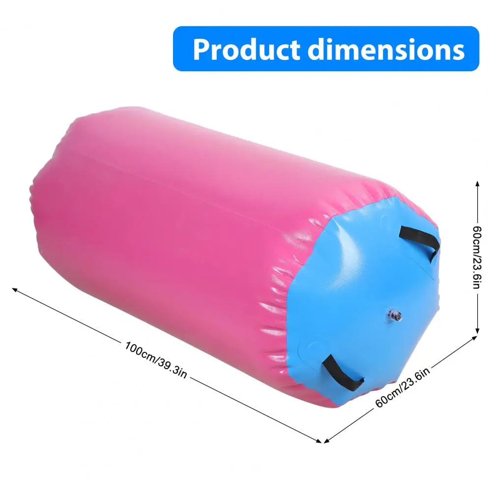Inflatable Gymnastics Tumbling Barrel With Air Pump