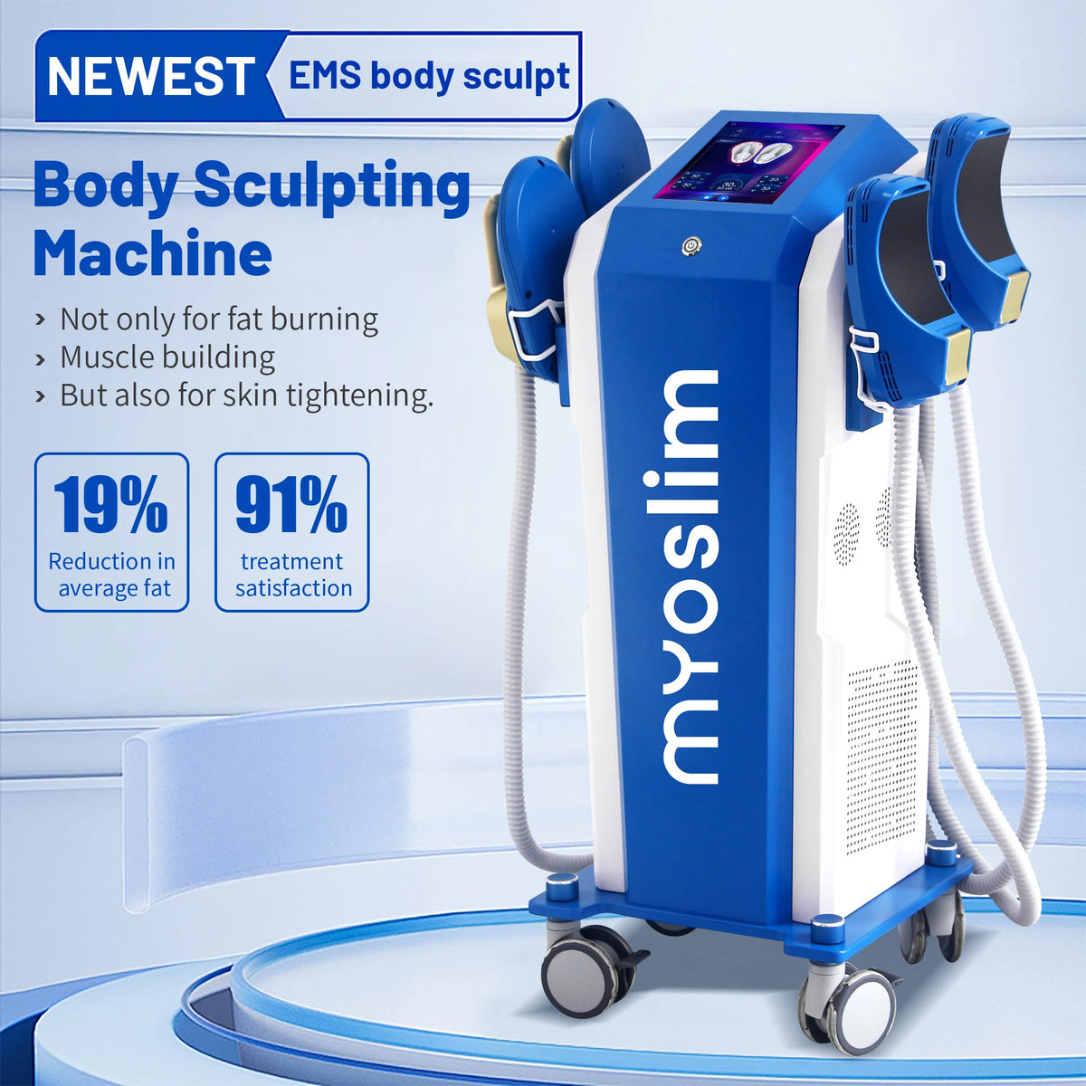 Professional 4 Handle RF EMS Body Sculpt Muscle Stimulator