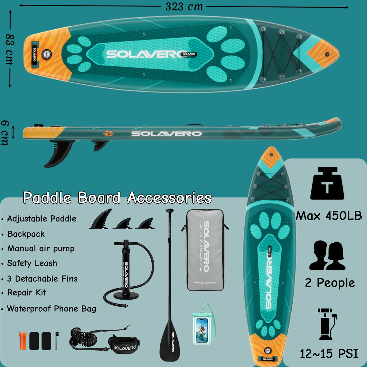 NEBMAAX Inflatable Stand Up Paddle Board With Premium Accessories