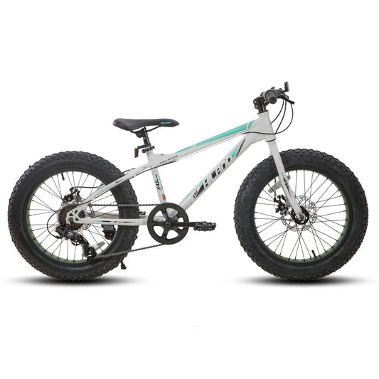 Hiland Kids Fat Tire Mountain Bike Seven Speed Dual Brakes