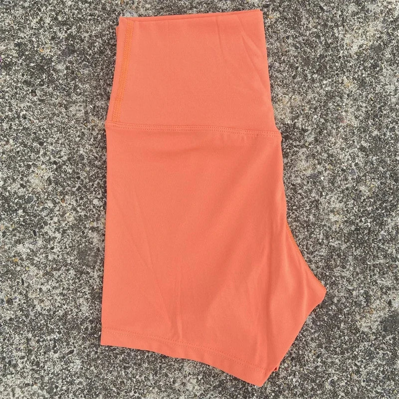 Women High Waist Cotton Yoga Fitness Athletic Shorts