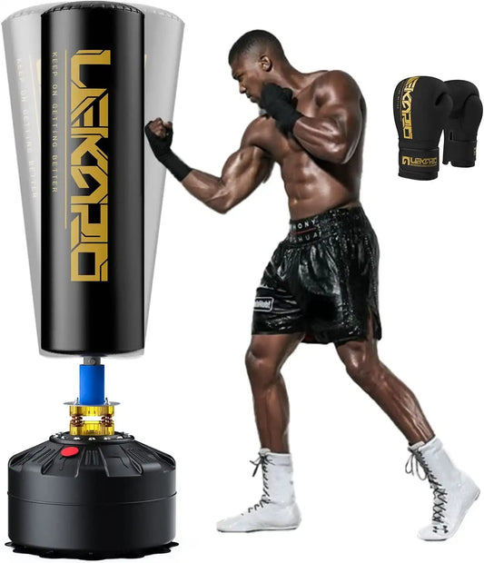 Lekaro Standing Boxing Sandbag Training Post With Gloves Suction Base