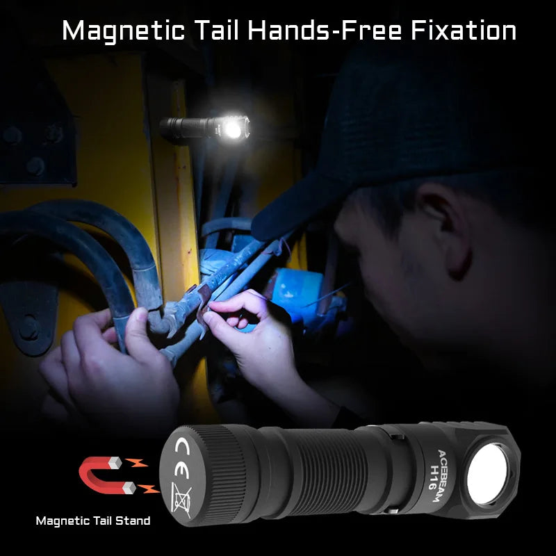 Acebeam H16 Super Lightweight Headlamp 1000 Lumens Aa Battery Led