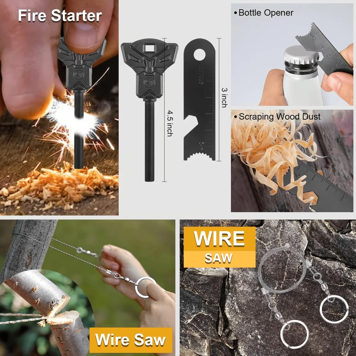 Professional 258 Piece Survival Outdoor Emergency Gear Kit