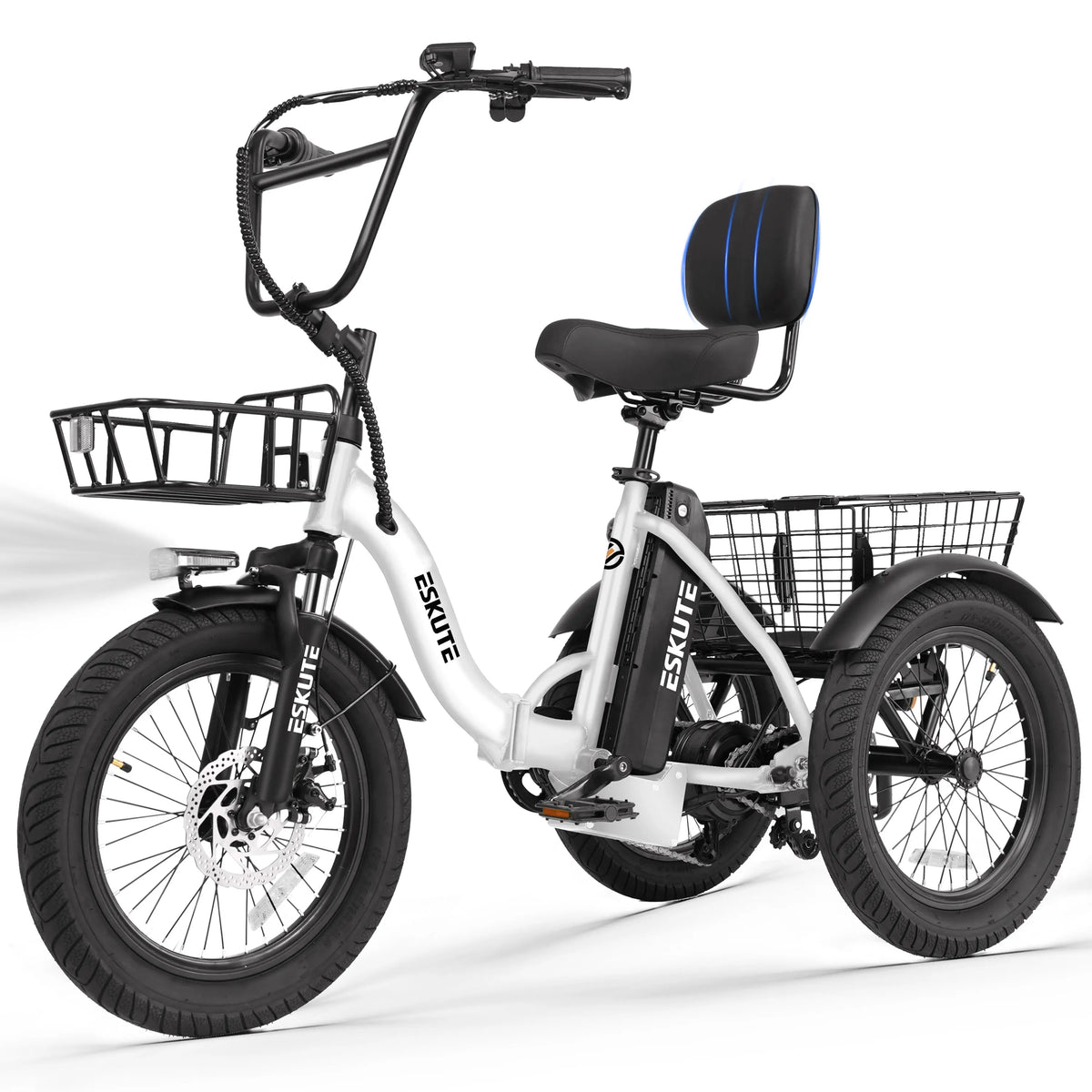 ESKUTE Electric Folding Trike Provides Reliable Performance And Comfort