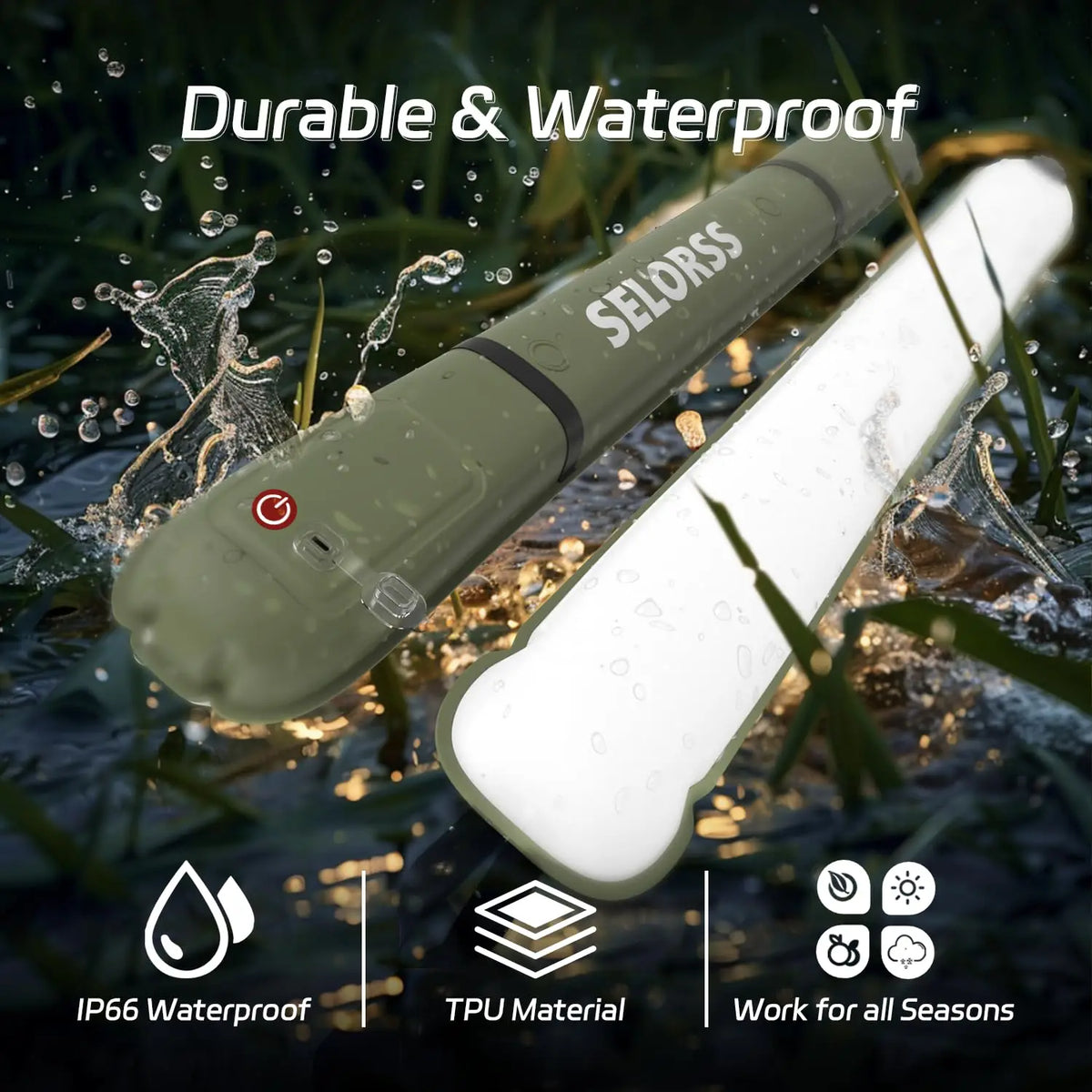 Portable Foldable Inflatable Camping Light Rechargeable Outdoor Tent Light