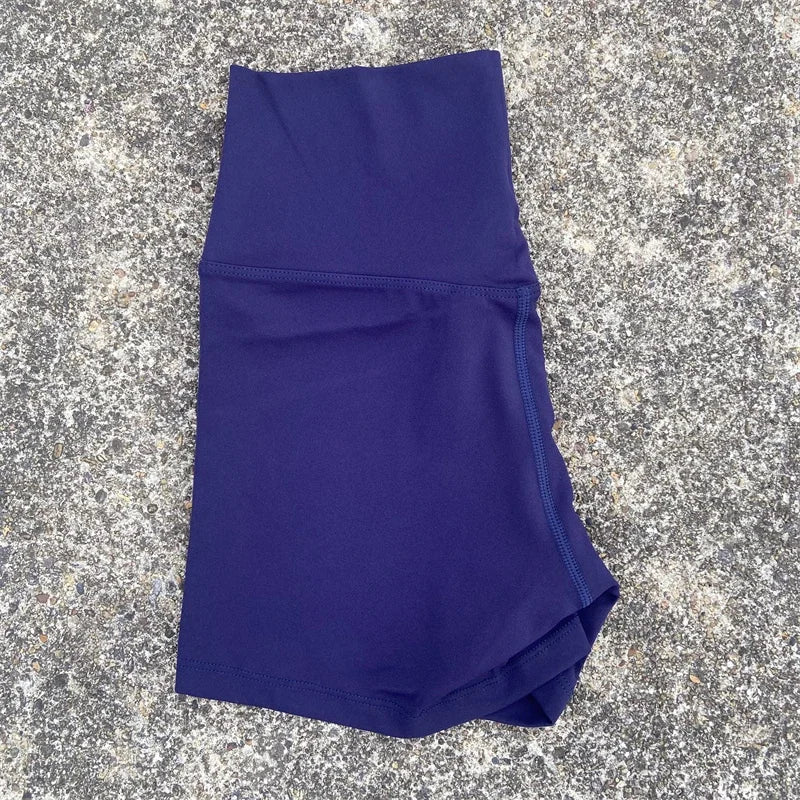 Women High Waist Cotton Yoga Fitness Athletic Shorts