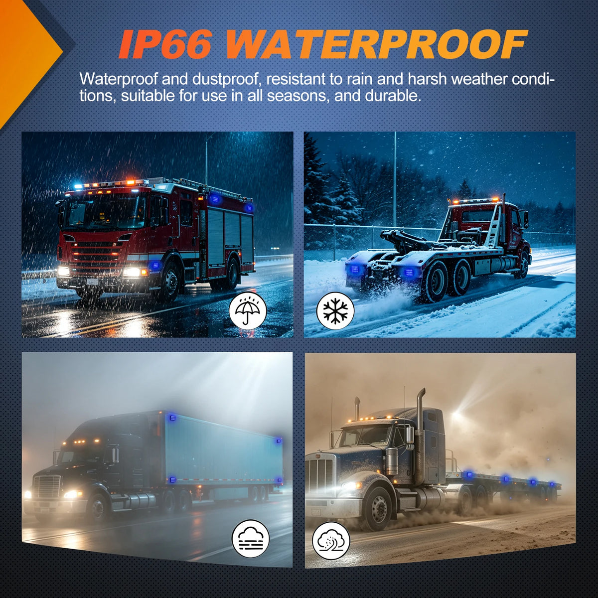 Nilight Magnetic Wireless Strobe Warning Lights For Trucks