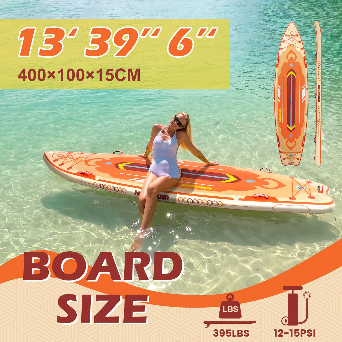 Professional Double Layer Reinforced Adult Stand Up Surfboard