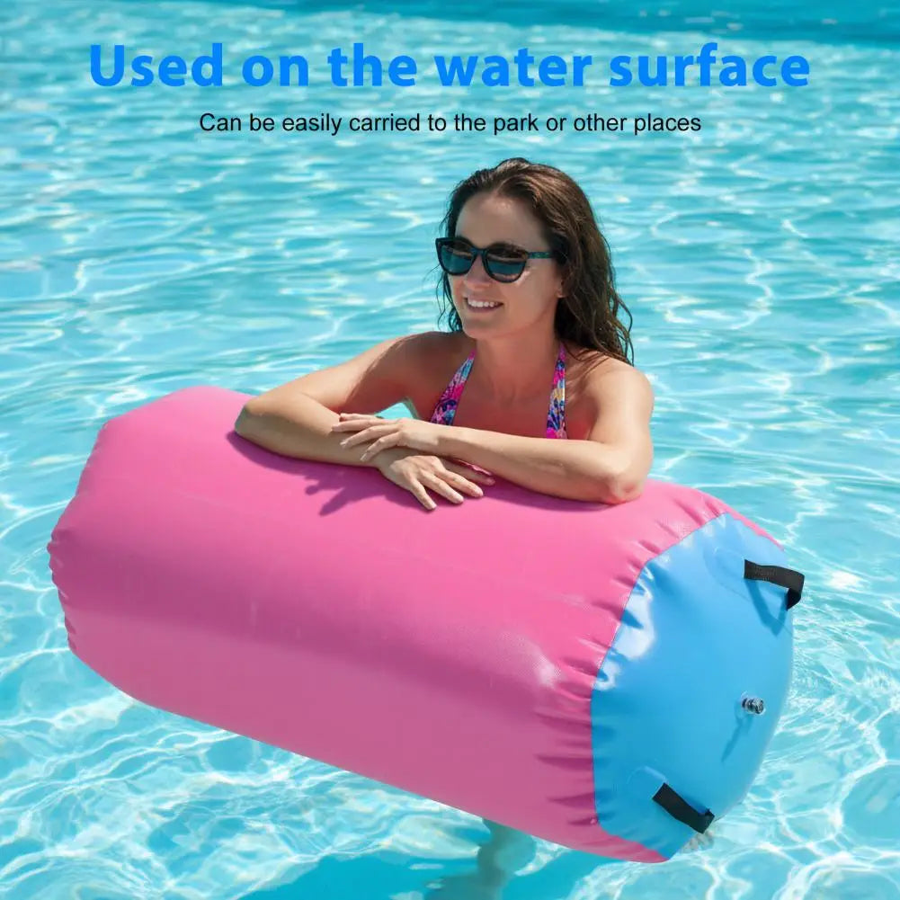 Inflatable Gymnastics Tumbling Barrel With Air Pump