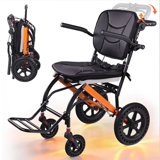CvitalelPersd Lightweight Foldable Transport Wheelchair For Seniors