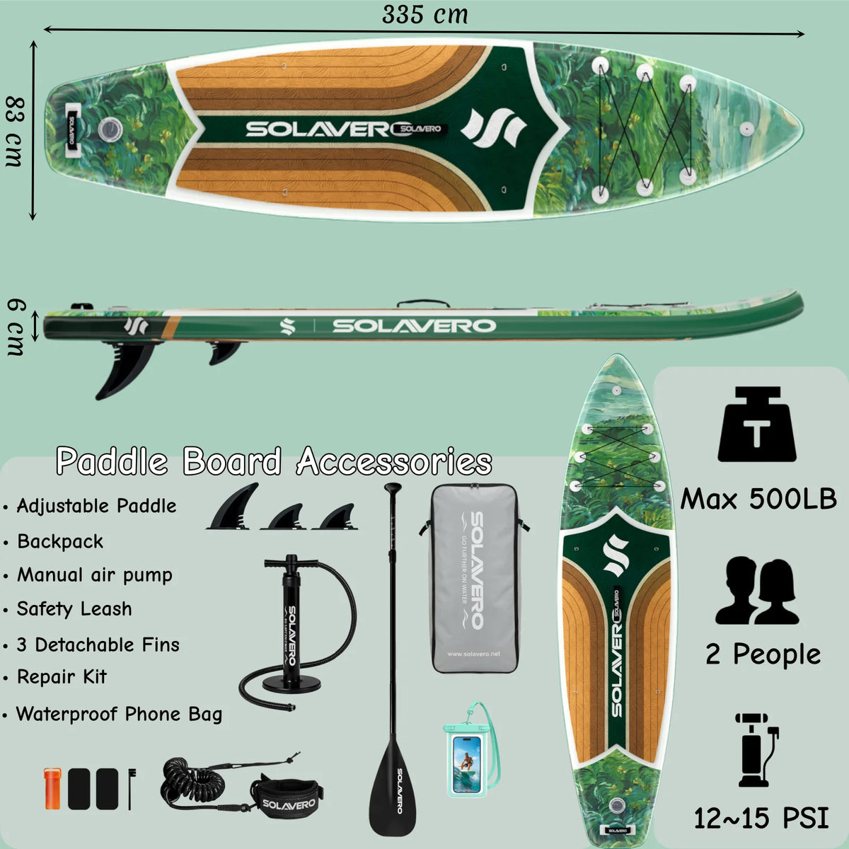 Nebmaax Inflatable Stand Up Paddle Board With Stable Ride
