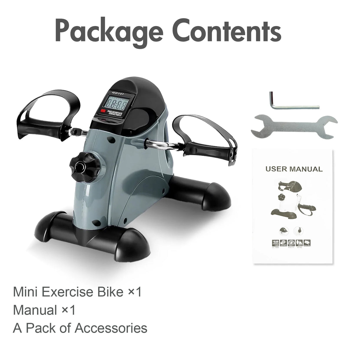 Mini Under Desk Pedal Exerciser Bike With Lcd Display