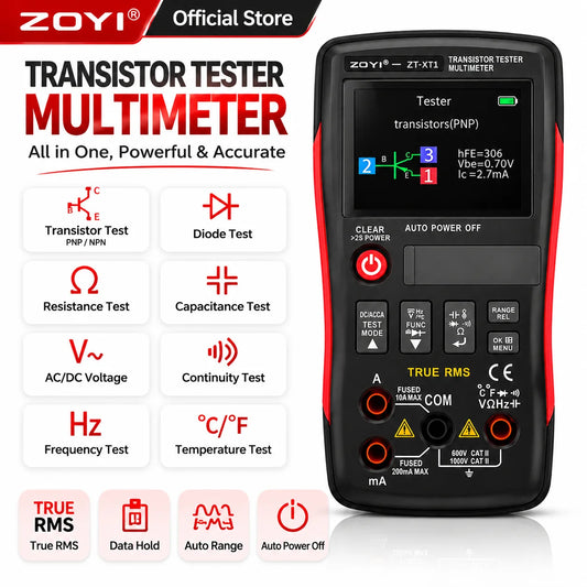 ZOYI ZT XT1 Digital Multimeter True RMS Transistor Tester