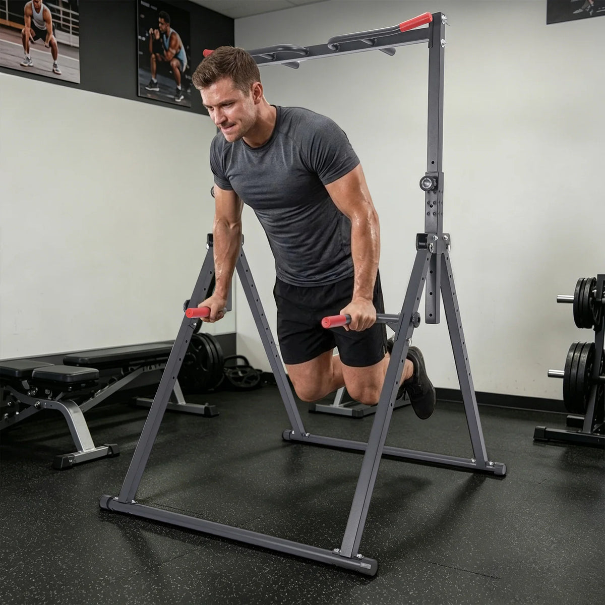 Adjustable Foldable Pull Up Station For Home Strength Training
